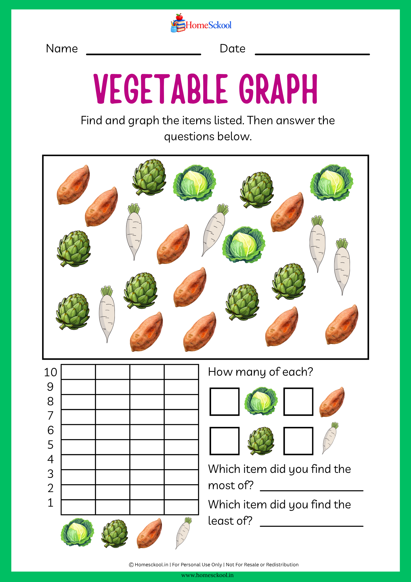 Kindergarten ESL Vegetables Workbook (Printable PDF) - Image 6