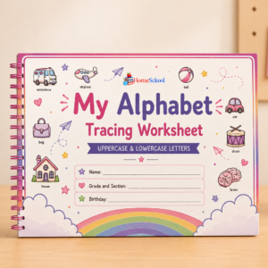 Alphabet Tracing Worksheets, Rainbow Theme (Printable PDF)