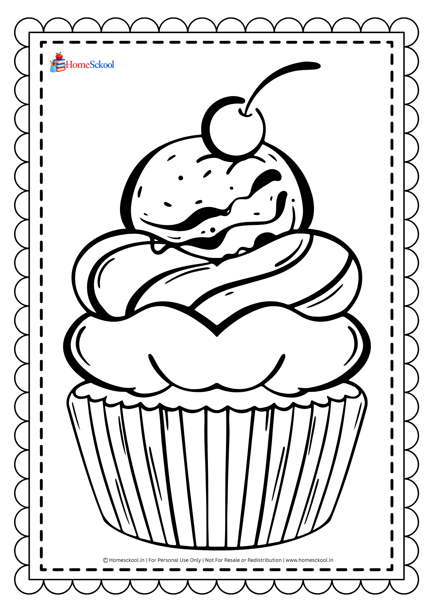 Birthday Cupcake Coloring Book (Printable PDF) - Image 2
