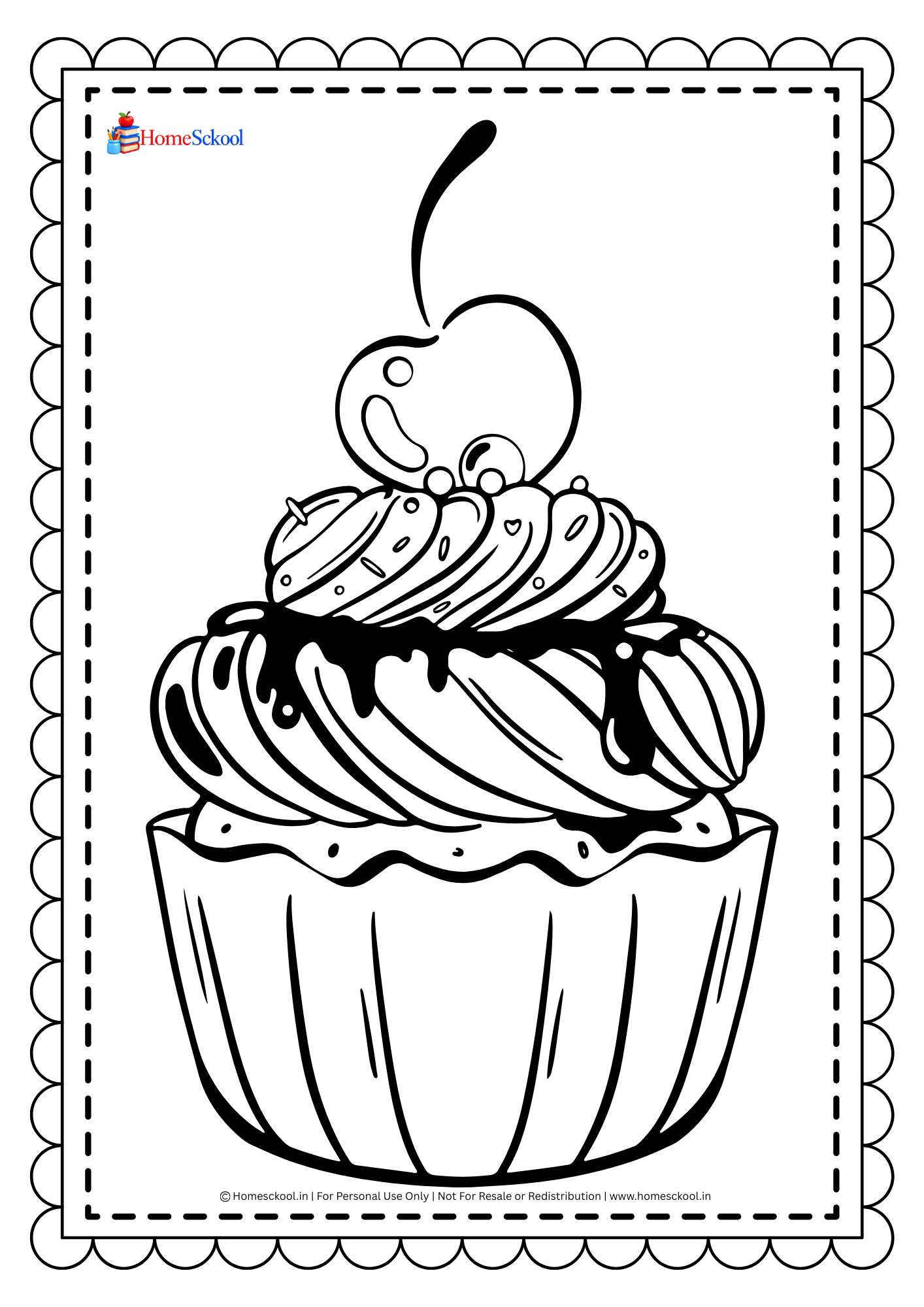 Birthday Cupcake Coloring Book (Printable PDF) - Image 3