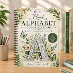 Floral Alphabet Coloring Pages – Volume 2 (Printable PDF)
