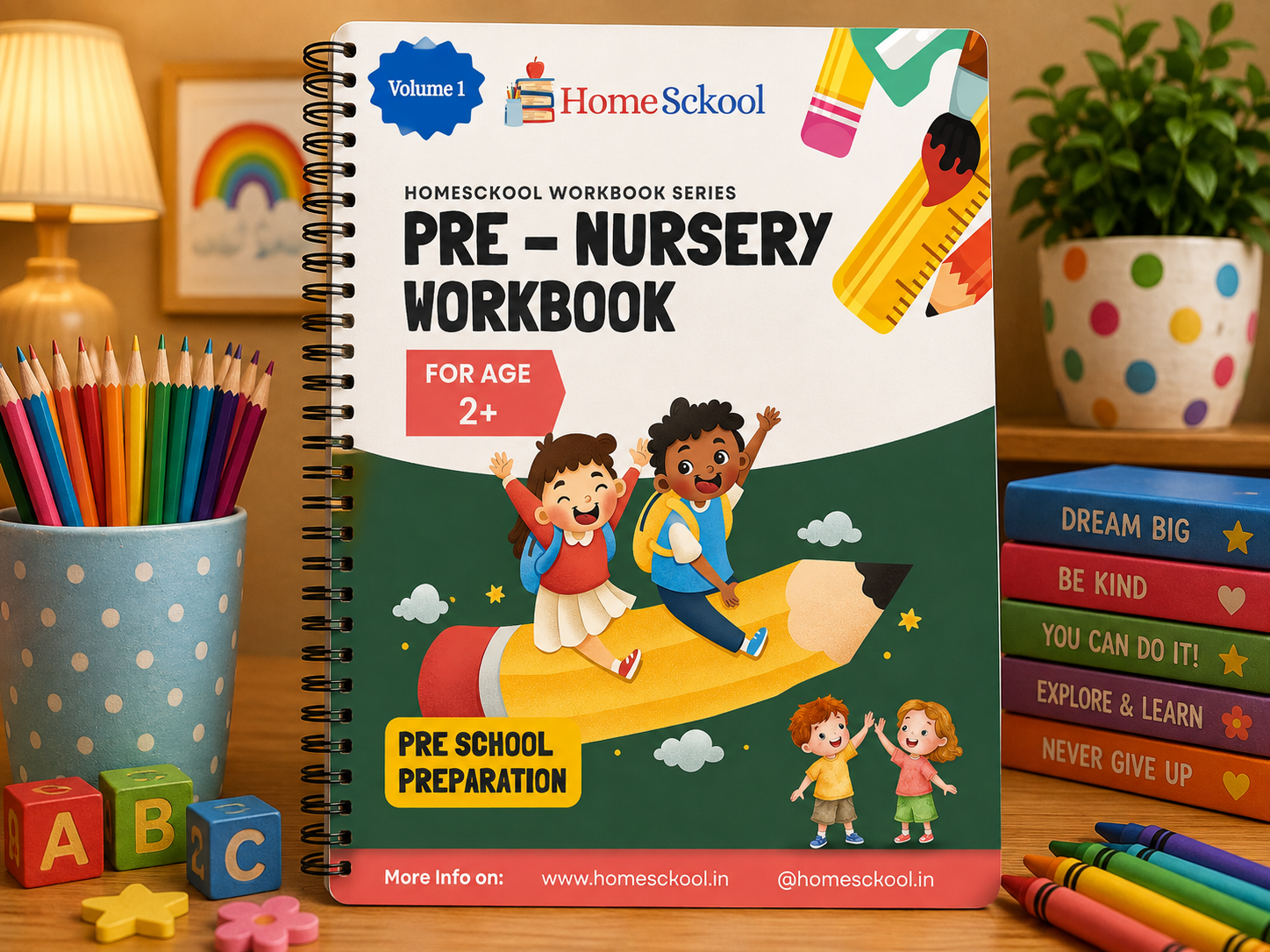 Pre-Nursery Learning Workbook, Age 2+ (Printable PDF)
