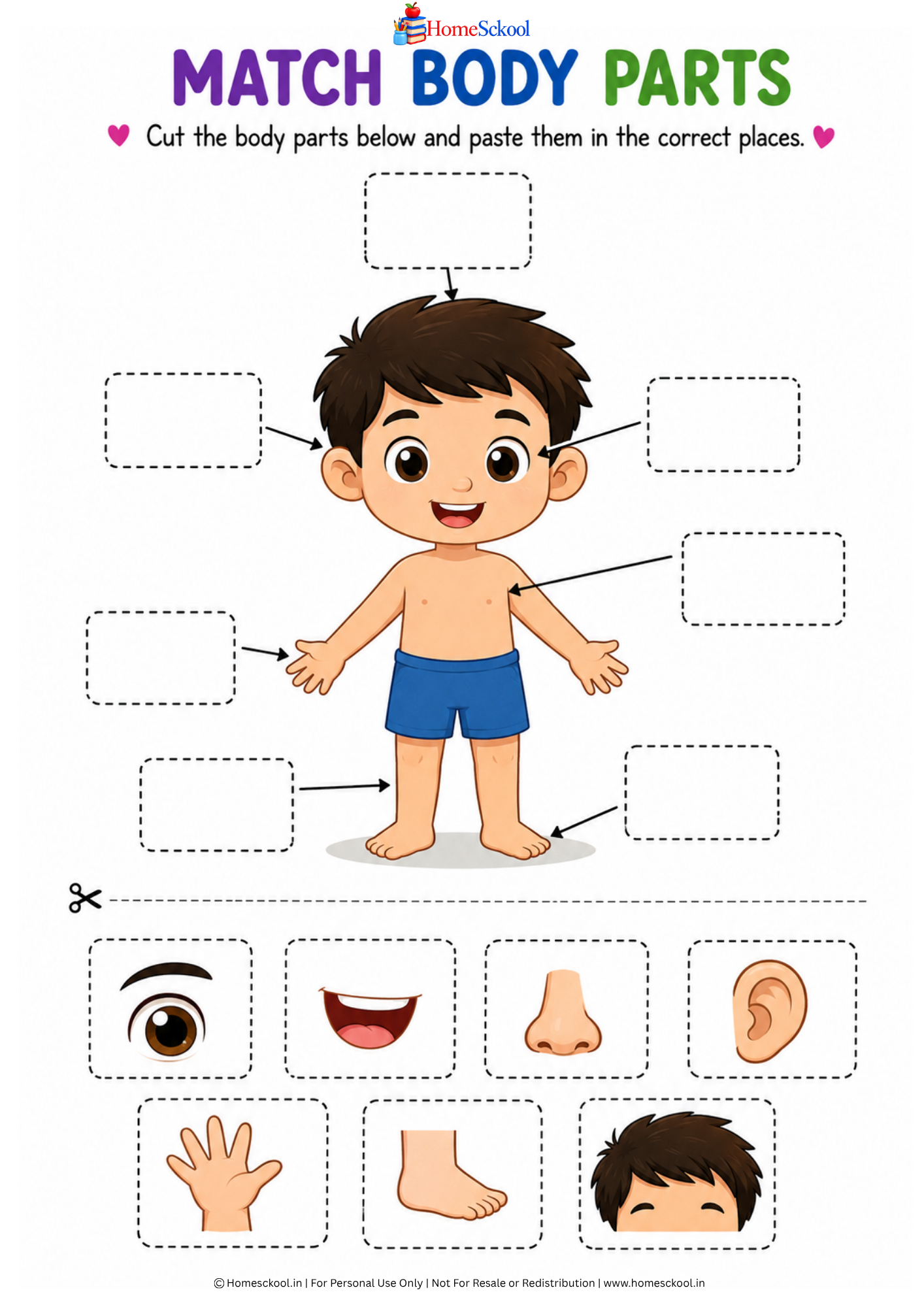 My Cut and Paste Preschool Scissor Skills Workbook (Printable PDF) - Image 5