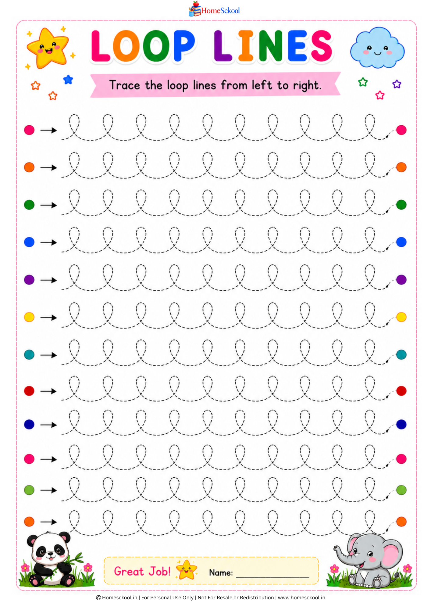 Preschool Pre-Writing Tracing Worksheets (Printable PDF) - Image 5