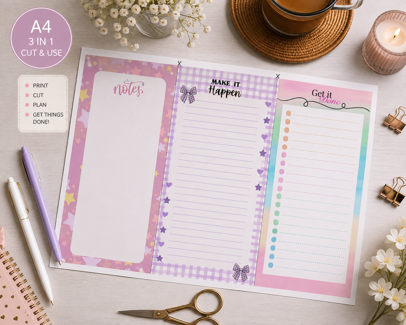 3-in-1 Colorful To-Do List Planner – Printable Daily Planner