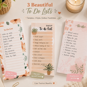 Daily To-Do List Planner – 3 Printable Templates