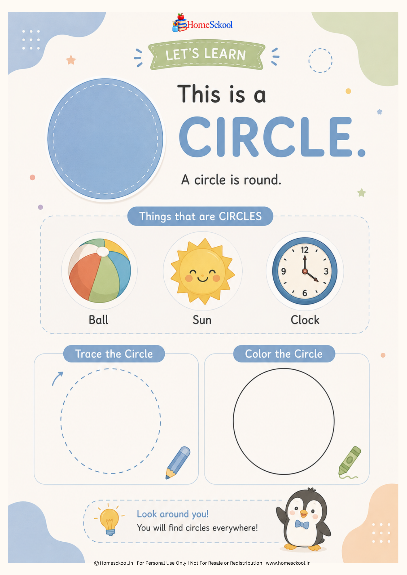 My First Shapes Book – Preschool Shape Recognition & Tracing Workbook (Printable PDF) - Image 3
