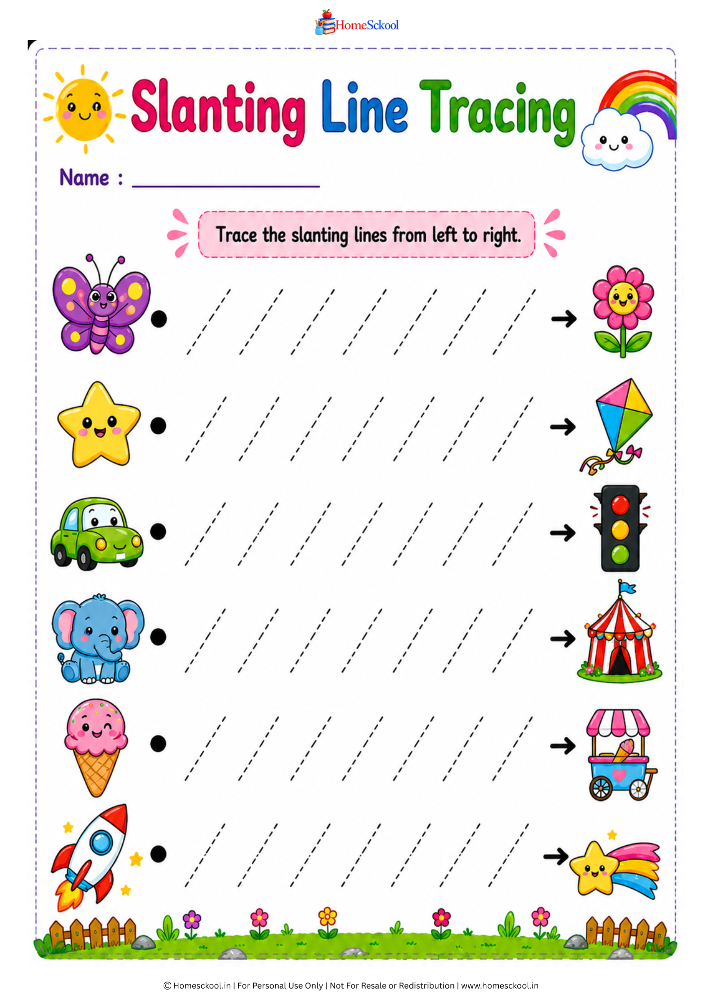 Preschool Pre-Writing Tracing Worksheets (Printable PDF) - Image 3
