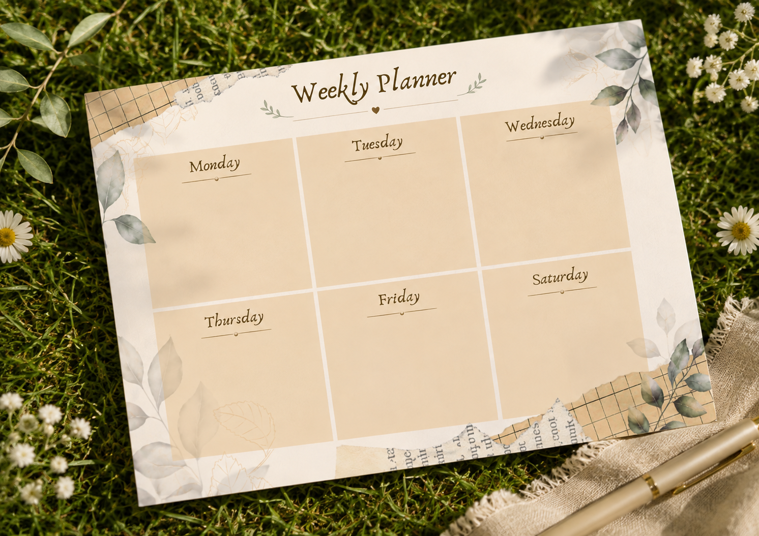 Aesthetic Weekly Planner – Printable A4 Weekly Planner - Image 3