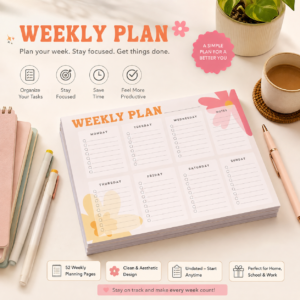 Daisy Weekly Planner – Printable A4 Weekly Planner
