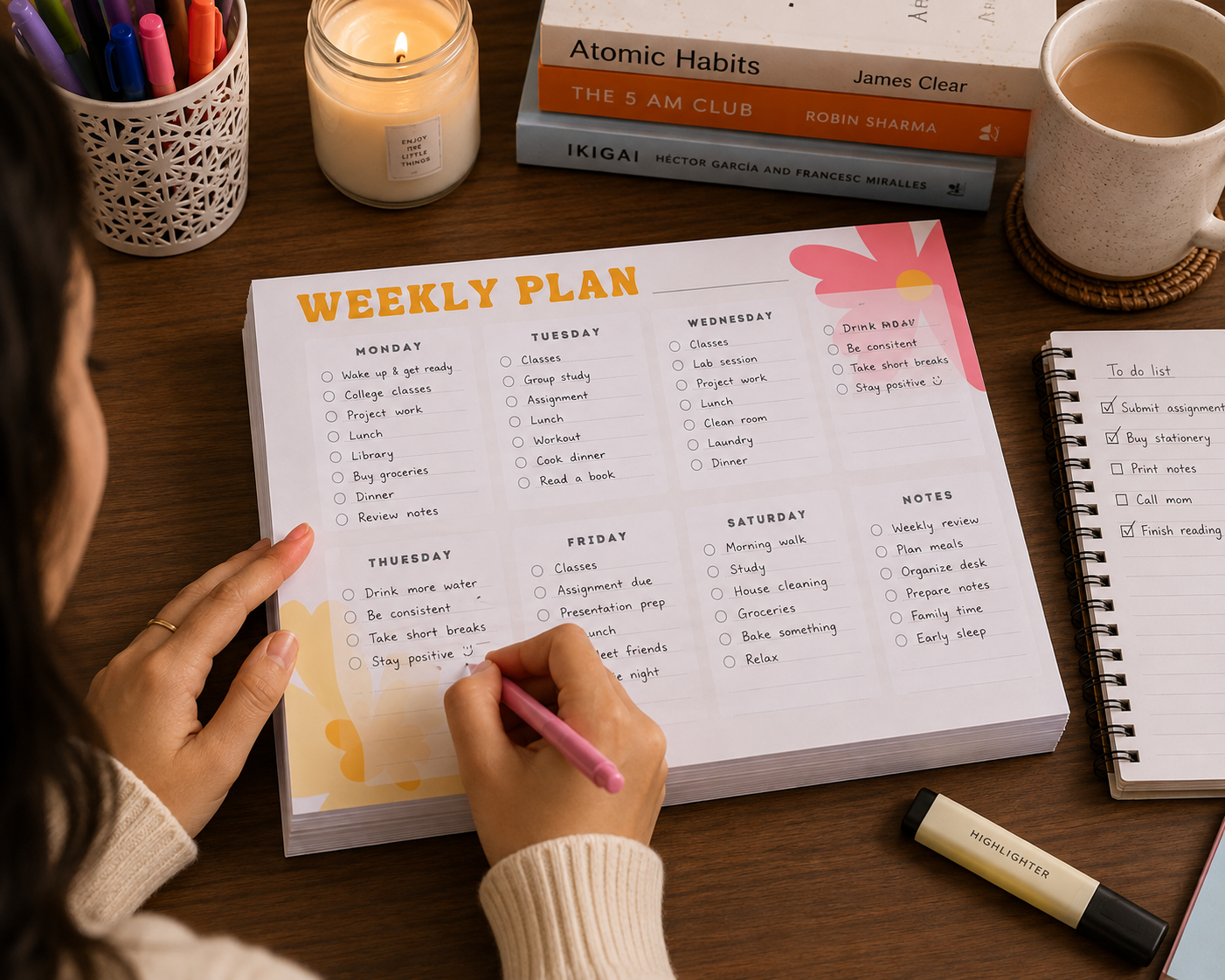 Daisy Weekly Planner – Printable A4 Weekly Planner - Image 2