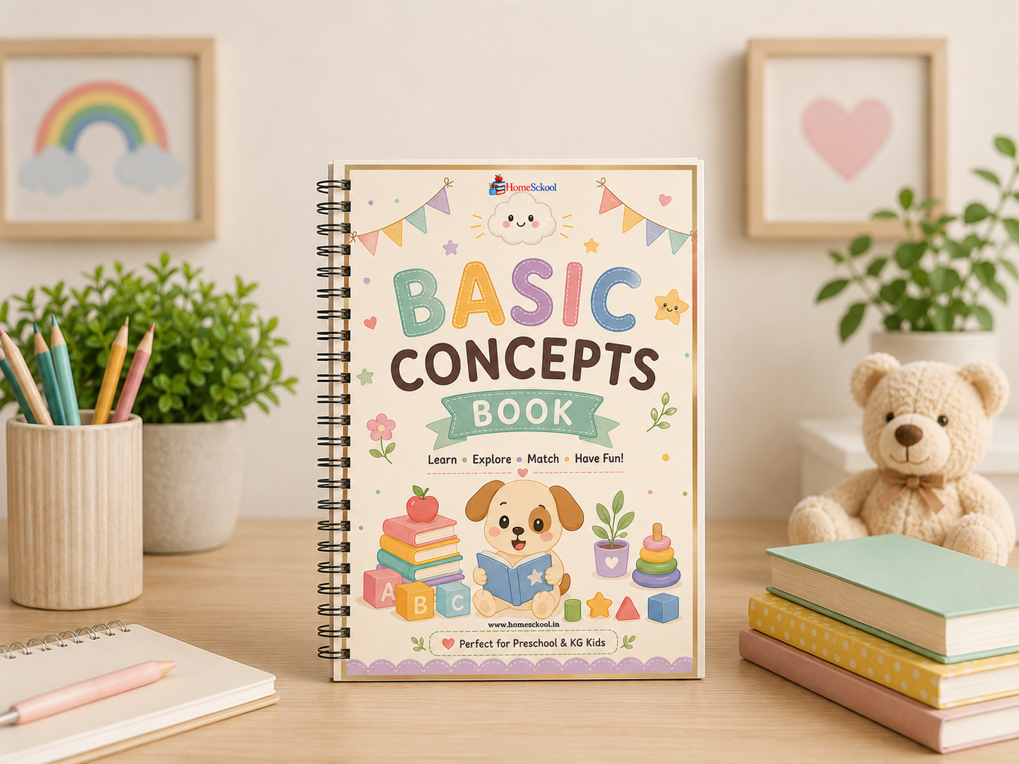 My First Basic Concepts Book – Preschool Learning Concepts Workbook (Printable PDF)