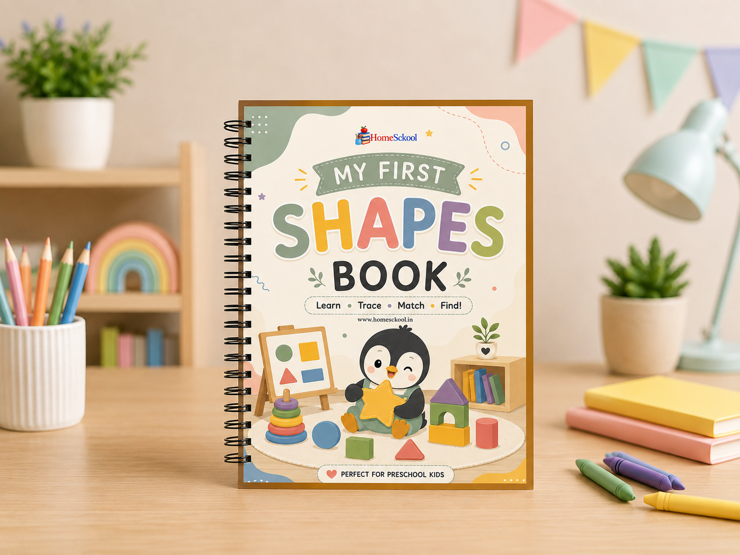 My First Shapes Book – Preschool Shape Recognition & Tracing Workbook (Printable PDF)
