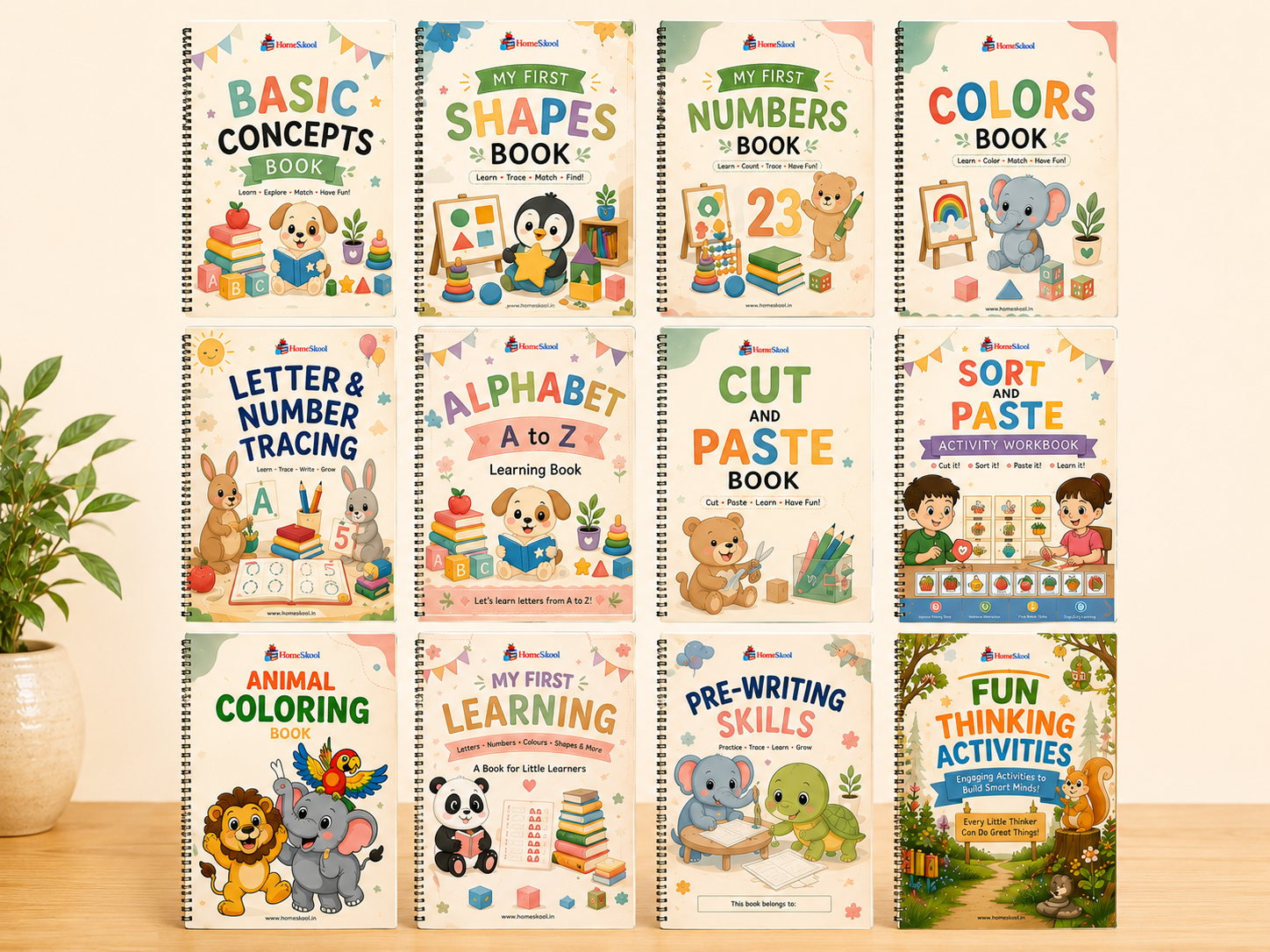Preschool Starter Bundle – 12 Printable Learning Workbooks (Ages 2–6)