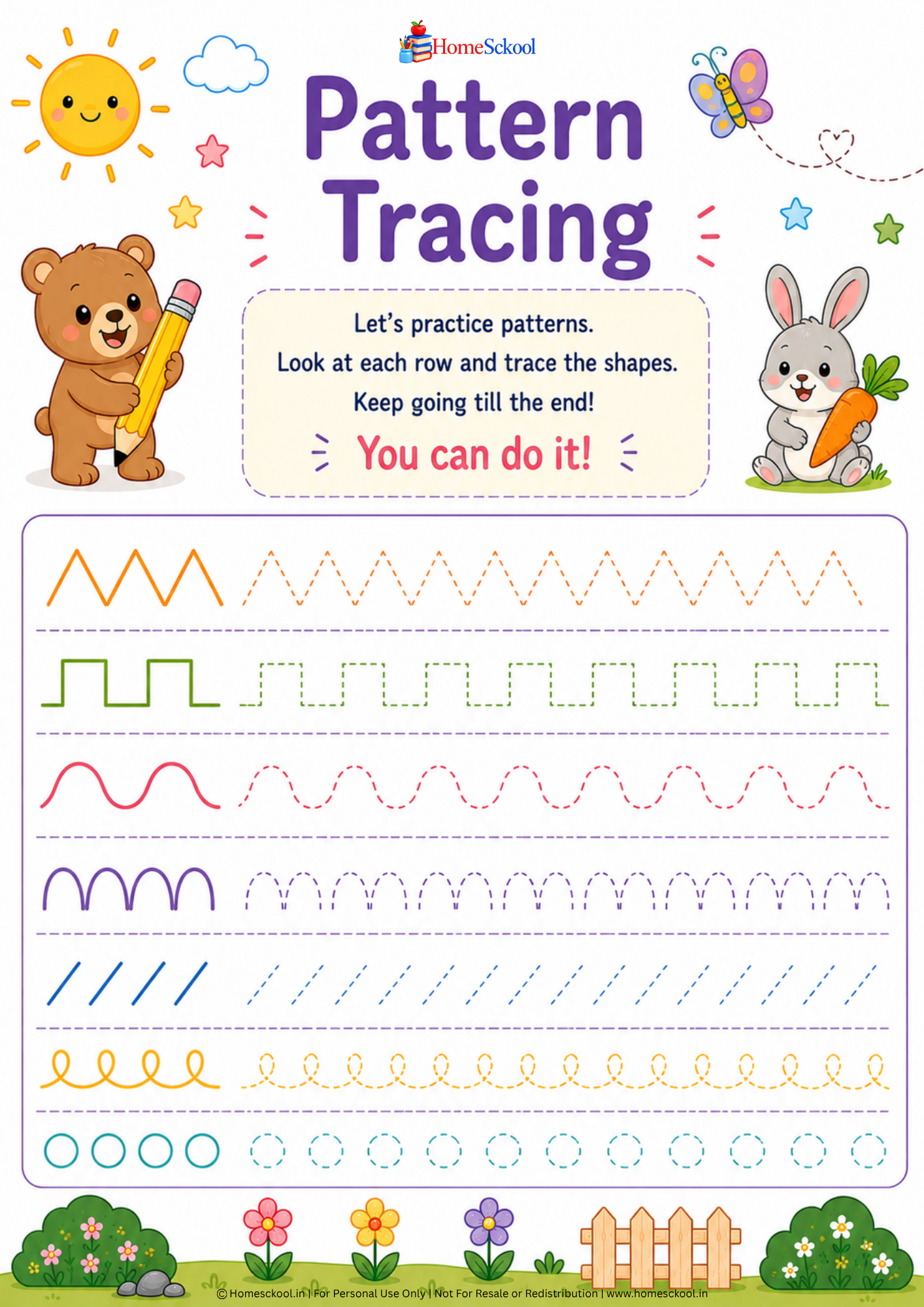 Pre-Writing Skills – Preschool Line Tracing Workbook (Printable PDF) - Image 4